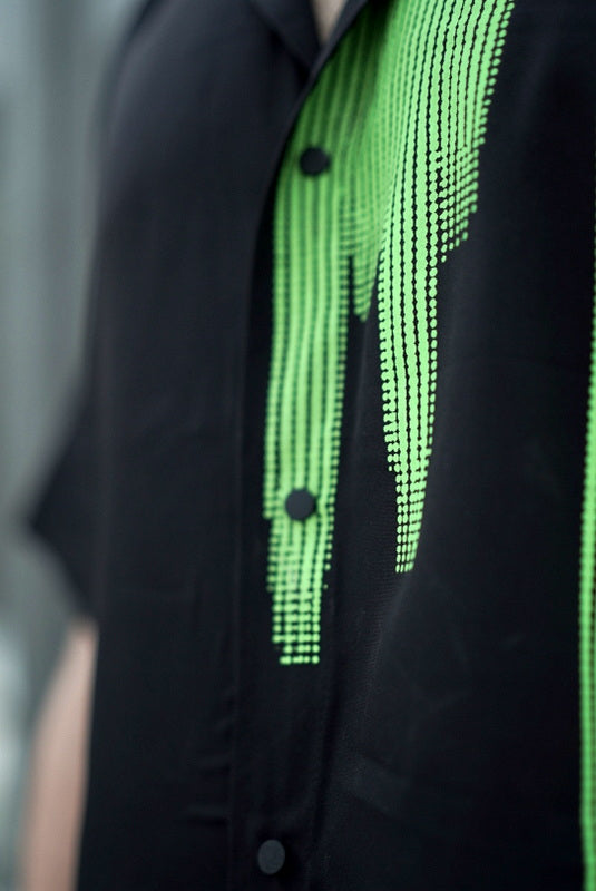 Neon Motion Statement Buttoned Shirt