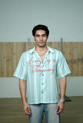 Everyday Is Temporary Striped Buttoned Shirt